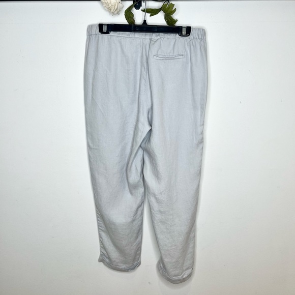 Pure Navy (Saks Fifth Avenue) Linen Drawstring Ankle Pants - Picture 4 of 7
